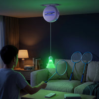 Badminton with Remote Control | overhead-Mounted, Self-Returning, Badminton Training Device, for Home