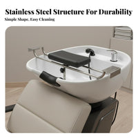 Ergonomic Design Shampoo Bowl Headrest Soft & Comfortable Shampoo Bowl Neck Rest Easy to Install for Barbers, Beauticians, Barbershops, Spas