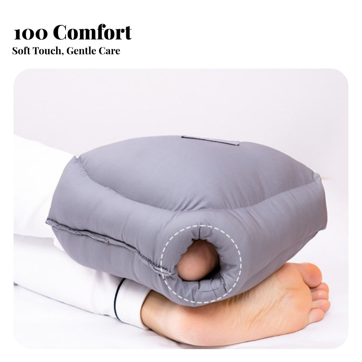 Soft Cushioning Heel Protector Boot Adjustable Strap Heel Protector Pillow Skin-Friendly for Elderly, Seniors, Home Care, Bed, Wheelchair