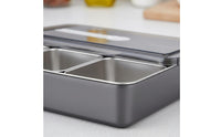 Stainless Steel Seasoning Box Thickened Material Stainless Steel Seasoning Box Condiment Tray with Lid Refrigerator Safe