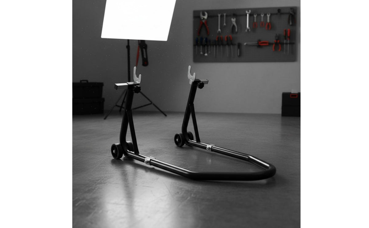 Motorcycle Wheel Stand Stable Support Motorcycle Wheel Lift Stand Heavy Duty for DIY Mechanics, Motorcyclists, Workshop, Bike Storage