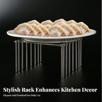 Stainless Steel Pot Lid Holder Versatile Stainless Steel Plate Organizer Multipurpose Expandable Pot Lid Rack for Adults, Cabinet, Pantry, Drawer