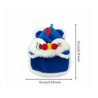 Lion Dance Hat Cosplay Furry Lion Headpiece Easy to Wear Cartoon Animal Hood