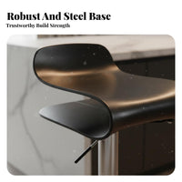 Height-Adjustable Upholstered Seat with Backrest rotate Function Upholstered Pedestal Stool Minimalist Design Counter Chair Built-in Footrest for Restaurant Owners, Homeowners, Adults, Coffee Shop, Hotel Lobby, Kitchen Island, Dining Room