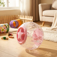 Quiet 17cm Hamster Ball with Sky Design, Enclosed Hamster Ball for Dwarf Hamsters and Guinea Pigs, Freestanding Exercise