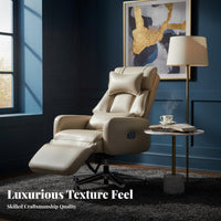 Lumbar Support Reclining Chair with Footrest High-Back Design Office Furniture Ergonomic Computer Desk Seat 360° Swivel for Executives, People Working from Home, Gamers, Napping, Study Room, Gaming