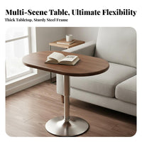 Multi-Functional Swivel Top Laptop Desk Space-Saving Design Adjustable Height Sofa Table Stable Base Lift Top Sofa Table Rounded Corners for Students, Home Office Workers, Apartment Dwellers, Dorm Room, Bedroom, Study, Small Areas
