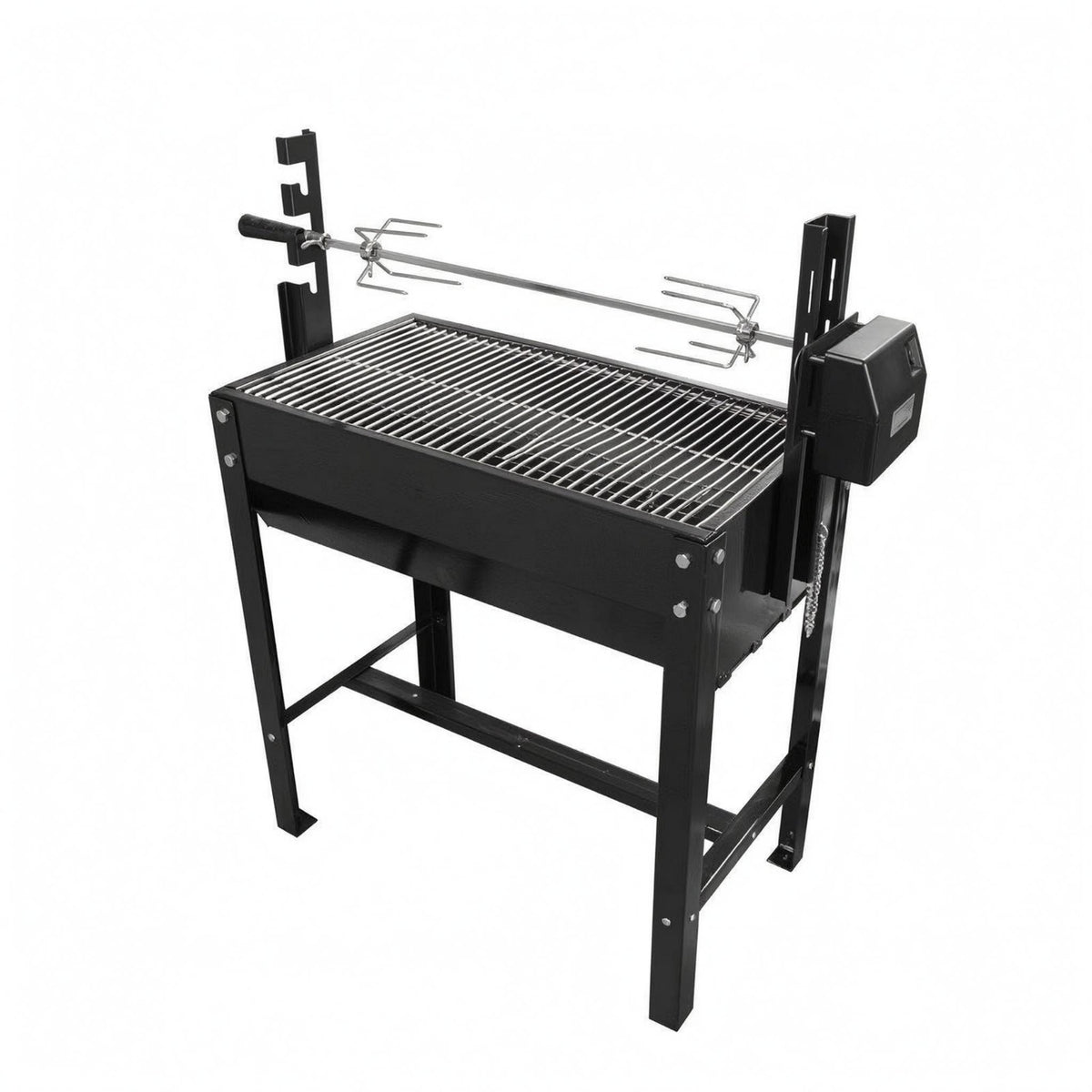 Briquette-Fueled Barbecue Grill Vented Portable Rotisserie Barbecue Painted Finish Rotisserie Grill
