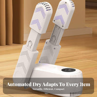 Deodorizer Electric Boot and Glove Dryer Quick Drying Electric Boot Dryer 360° Surround Heating for Boxers, Athletes, Travel, Winter