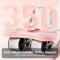 Elbow Support Abdominal Wheel Non-Slip Wheels Automatic Elastic Return Ab Wheel Midsection Exercise Wheel Ergonomic Design