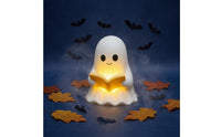 Reading Spirit Lamp Smiling Face Spirit Night Light Resin Material Reading Light Figurine for Bedroom