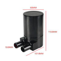 Black Oil Catch Can Kit Aluminum Oil Catch Tank with Hoses Compact Automotive Part Durable for Mechanics