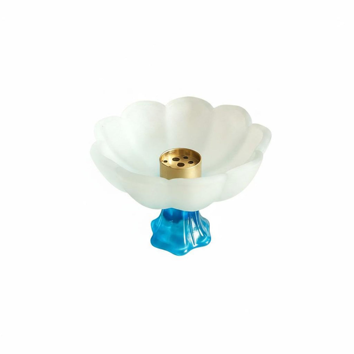 Transparent Lotus Incense Holder Delicate Glass Incense Holder Vintage Design for Meditation, Relaxation, Mindfulness
