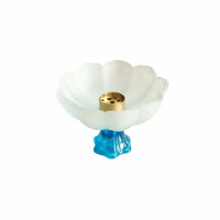 Transparent Lotus Incense Holder Delicate Glass Incense Holder Vintage Design for Meditation, Relaxation, Mindfulness