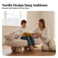 Upholstered Teddy Armchair Nordic aesthetic Boucle Fabric Armchair century-inspiredcentury-inspired-period Inspired Design Accent Chair for Children, Showroom, study corner, Boutique