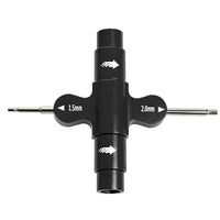 Cross Driver Two-endedEnded Multi-Tool Machined Wrench with Screwdriver for RC Hobbyists, Hobbyists