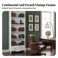 Vintage & design Narrow Hutch Cabinet Freestanding bookshelf Space-Saving Design shelving individual individual Two-Door Cupboard for Book Lovers, Apartment Dwellers, Living Room, Home Office, Bedroom, Hallway