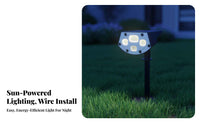 RGB Solar Walkway Light Water Resistant Ground Stake Outdoor Lamp Weather-Resistant Outdoor Lighting for Landscapers, DIY Enthusiasts, Pathway, Patio