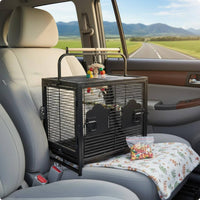 Car Mount Bird Enclosure with Perch Pet Supply Easy Transport for Outdoor
