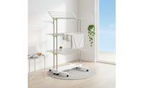 Rolling Clothes Dehydrating Rack Indoor Folding Clothes Dehydrating Rack Sturdy for Laundry Room, Balcony