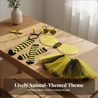 Bee Costume Set Glitter Wing Accessories Bee Wing and Headband Set Lightweight Bumblebee Dress-up Kit for Women, Adults, Halloween, Birthday Party