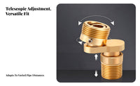 Solid Brass Construction Adjustable Eccentric Shower Connector Thickened Wall Angle Adjustable Faucet Elbow Extendable for DIYers, Bathroom
