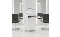 Salon Cabinet with Wheels Professional Salon Cabinet Enclosed Furniture for Hairstylists, Beauticians