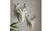 2 Pieces Deer Head Wall Decor Farmhouse Deer Head Wall Hanging 3D for Living Room