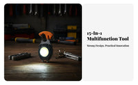 Multifunctional COB Work Light Multi-Functional Re-Energizable Mini Work Light Multitool Keychain Flashlight for Mechanics, Emergencies, Camping