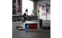 Large Display LED Interval Timer Wall-Mounted Digital Gym Clock Countdown Interval Timer with Stand Bright for Athletes, Coaches, High-Intensity Functional Training Training, Boxing