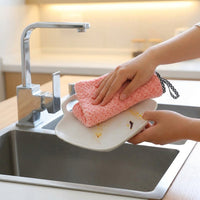Oil Resistant Dish Cloths for Washing Up, Microfibre Cloth 25cm x 25cm, Highly Absorbent Tea Towels, Machine Washable Microfibre Construction