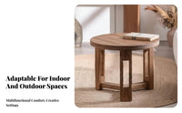 Waterproof Round Pedestal Table Modern Design Round Tripod Table Sturdy Construction outsidedoor Furniture adaptable Use for Hospitality Business Owners, Homeowners, Garden, Balcony, waterside, Living Room