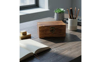 Wooden Storage Box Great Gift with Lid Wooden Box Secure Closure for Home Decor