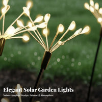 2 Pieces Solar Lights Waterproof Solar Light Dusk to Dawn LED Feathery Bloom Lights for Homeowners, Women, Yard, Patio, Flower Bed