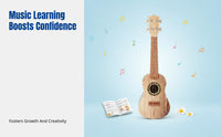 Ukulele, Small Guitar for Beginners, Student Instrument, Kids and Adults, Adjustable Strings, Entry Level
