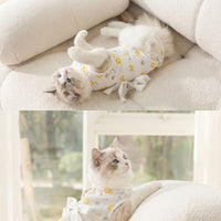 Cat Recovery Suit and Spay Surgery Suit with Ties, Anti-Licking Pet Suit for Professional Recovery, Sleeveless Casual Clothing