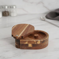 Rotating Condiment Box Space-Saving-Tier Seasoning Holder Multifunctional Seasoning Container with Lid for Bartenders, Mobile Bar