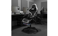 Height Adjustable High Back Reclining Computer Chair Headrest Pillow Ergonomic Gaming Chair with Footrest Office Furniture for Gamers, Students, Game Room