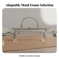 DIY Craft Accessory Metal Kiss Lock Frame Long-Lasting Material Embossed Coin Purse Frame Easy to Install for Sewists, Crafters, Sewing