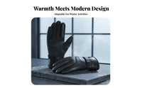 Fleece Lined Touchscreen Gloves Warm Cold Weather Cycling Gloves Windproof Wind-Resistant for Adults, Motorcycle Riding