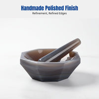 Natural Stone Grinding Bowl, Laboratory Pestle, Durable, Handmade, Multi-Size for Powder Pigment Medicine