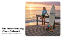 Long Sleeve Zip up Swimsuit Sun Protection Long Sleeve Single Piece Swimsuit Zip up Sun Protection Shirt Front Fastener