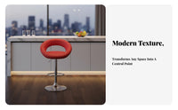 With Backrest Adjustable Swivel Stool Padded Seat Adjustable loopBack Stool Integrated Footrest Counter Chair Modern Design for Homeowners, Business Owners, Interior Designers, Reception Area, Home, Kitchen, Dining Room