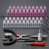 40 Pieces Tubeless Tire Repair Kit Cap Tire Plug Kit Easy to Use Vehicle Maintenance for Cars, Electric Bikes