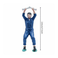 Painted Automotive Technician Figurine 1:64 Scale Diorama Figure Realistic for Model Scenes