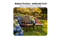 Leisure design Rattan cafe Set Natural Visual Appeal 3-Piece Wicker Seating Group Hand-Woven Household Furniture Handwoven for partners, property owners, Seniors, Balcony, Patio, Garden, rearyard