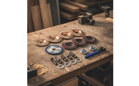 20 Pieces Versatile Angle Grinder Attachment Set Abrasive Woodworking Grinding Disc Kit Rotary Carbide Burr Bit Set Universal for Carvers