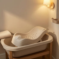 Easy to Clean Baby Bath Recliner Safe Baby Bath Cradle Ergonomic Tub Quick-Dry for Newborns, Infants, Bathtub, Bathroom
