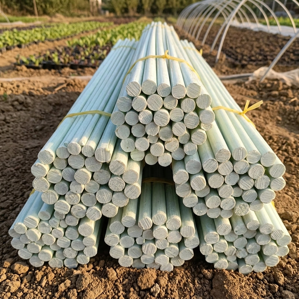 Greenhouse Accessories with Garden Stakes for Plant Support, Large 14mm Diameter Detachable Fiberglass Garden Hoops, Reusable Grow Tunnel, 4m