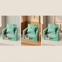 Miniature Armchair with Cushion Soft Dollhouse Armchair Boxy Furniture for Collectors